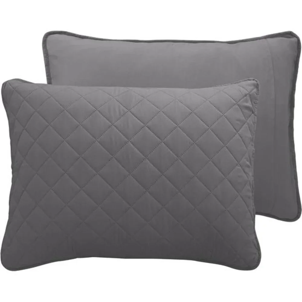 Easy-Going Full/Queen Size Reversible Quilt Set with 1 Quilt and 2 Pillow Shams